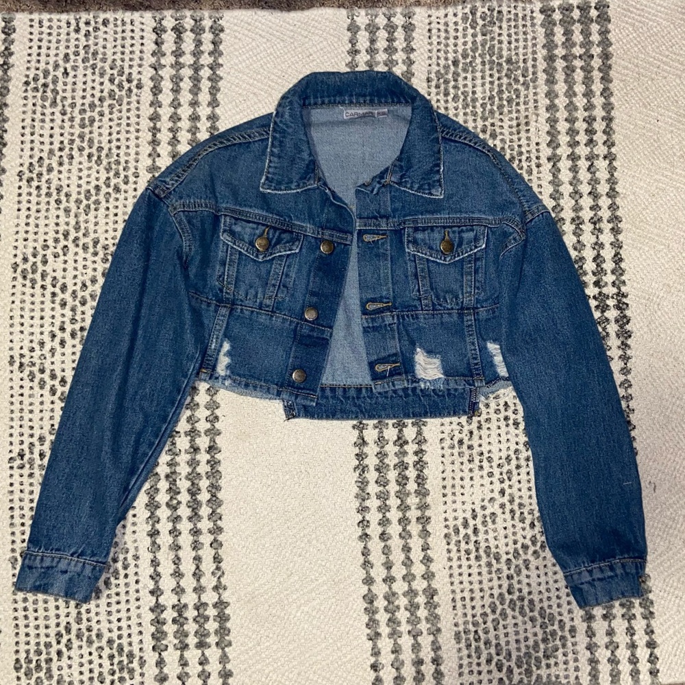 Carmar cropped denim jacket